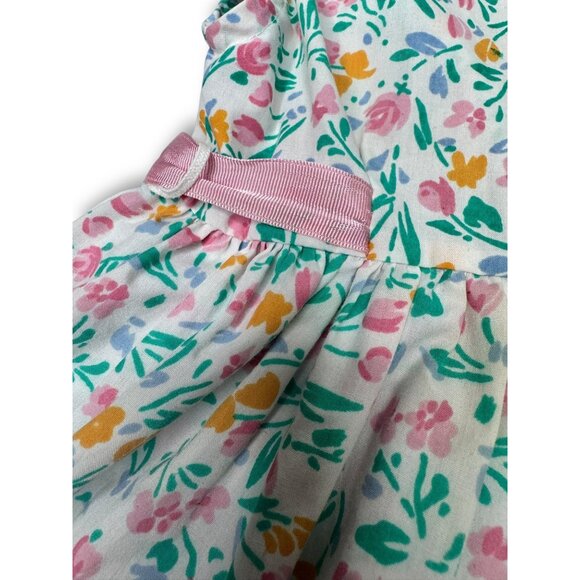 1980s Popsicle Girls Floral Ruffle Toddlers Dress Size 5 Pink Green Orange Blue - Picture 7 of 9